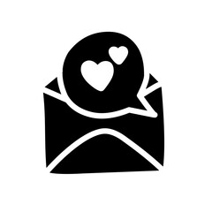 black love message icon