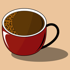 Cartoon Coffee Cup Illustration