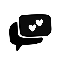 black love message icon