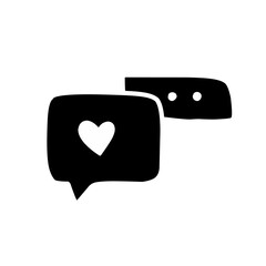 black love message icon