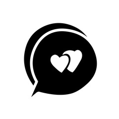 black love message icon