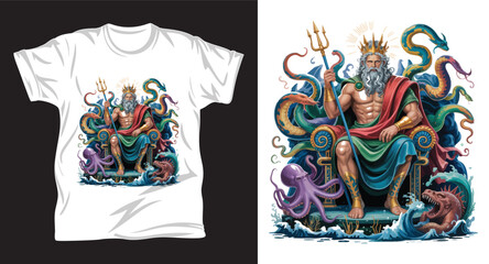 Mythology graphic vector t shirt design print
