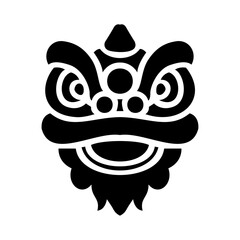 Lion dance costume head icon for Vietnam Mid Autumn Festival celebration
