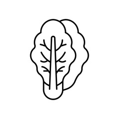 Salad Bowl Line Icon: Healthy Food and Fresh Meal