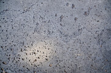 공극이 생긴 노면 콘크리트 포장 바닥