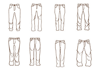 set of fashion clothes. vector