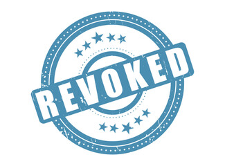 Revoked Rubber Stamp Seal with a Dotted Circle