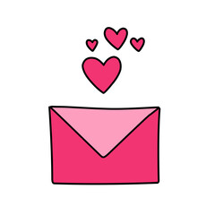 illustration of a love message