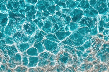 Obraz premium Turquoise water surface with ripples and reflections