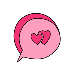 illustration of a love message