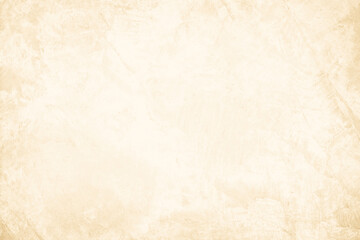 Colour old concrete wall texture background. Close up retro plain cream color cement wall background texture. Design paper vintage parchment element.