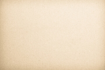 Old paper vintage texture surface for background. Recycle pale brown paper texture, Cream color recycled kraft paper texture blank with copy space for text.