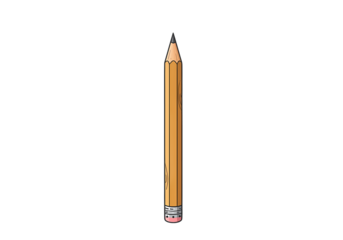 Simple Pencil Icon Perfect for Education Art and Writing Projects isolated on transparent background