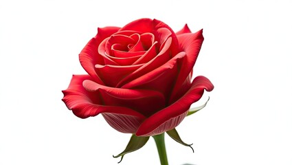 Naklejka premium Close-up of a vibrant red rose.