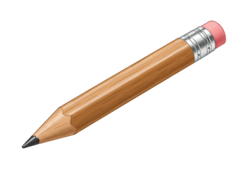 Classic Wooden Pencil Perfect for Writing and Drawing isolated on transparent background