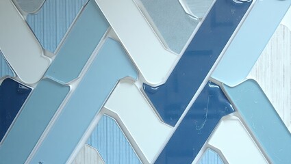 Obraz premium Decorative mosaic tile pattern in shades of blue and white.