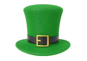 Festive St. Patrick's Day Green Hat with Buckle for Celebration and Parade