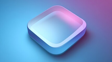 Abstract virtual button on smooth gradient background with soft ambient lighting at f/2.8, symbolizing modern business planning, innovation, futuristic interface, technology strategy,minimalist design