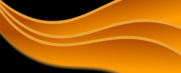 gold wave curve, golden wave corner shape for element, stripes ribbon golden graphic, striped gold. vector