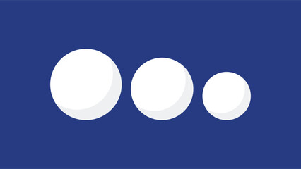 Three snowballs of different sizes, illustration