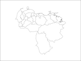 Venezuela Political Map with Highlighted State