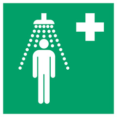 ISO 7010 ; E012 - Safety shower