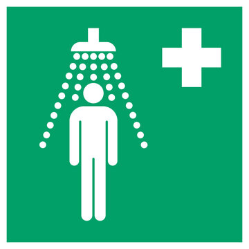 ISO 7010 ; E012 - Safety shower