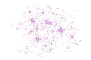 Glitter stars, pink paint splashes