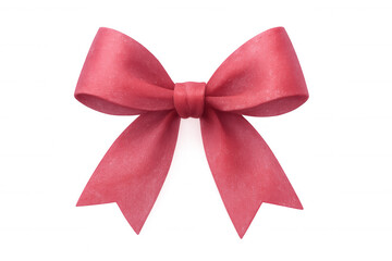 Big red bow isolated on transparent background, perfect for adding a touch of celebration and festivity to designs