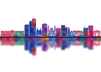 Fototapeta premium Nancy France Skyline. Cityscape Skyscraper Buildings Landscape City Downtown Abstract Landmarks Travel Background Modern Art