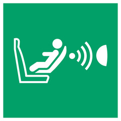 ISO 7010 ; E014 - Child seat presence and orientation detection system (CPOD)