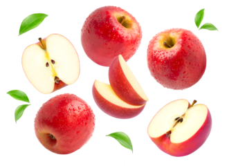 red apples isolated on white