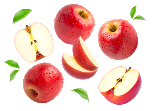 red apples isolated on white