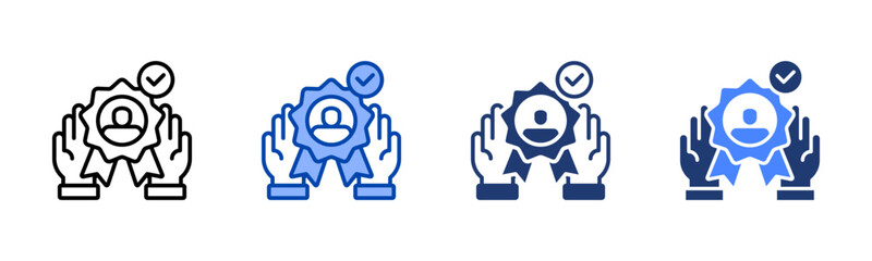 Trustworthiness icon set multiple style collection