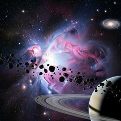 spaceship in space