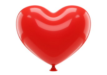 Heart-shaped balloon floating against a black background symbolizing love and celebration