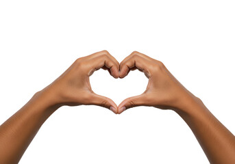 Obraz premium Heart-Shaped Hands Gesture Against a Black Background symbolizing love and connection