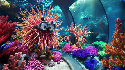 Anemone Character in Aquarium