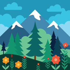 vector illustration of a forest