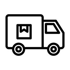 Delivery truck line icon