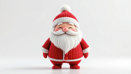 A cute plump, knitted Santa Claus