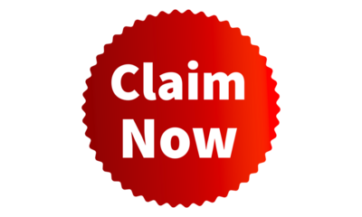 Claim Now Red Authentic sticker design, stamp, labels on vector web shopping stickers isolated on PNG or Transparent Background