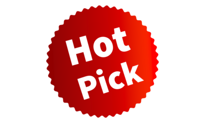 Hot Pick Red Authentic sticker design, stamp, labels on vector web shopping stickers isolated on PNG or Transparent Background