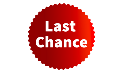 Last Chance Red Authentic sticker design, stamp, labels on vector web shopping stickers isolated on PNG or Transparent Background