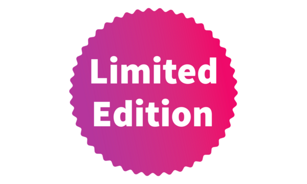 Limited Edition Pink Authentic sticker design, stamp, labels on vector web shopping stickers isolated on PNG or Transparent Background