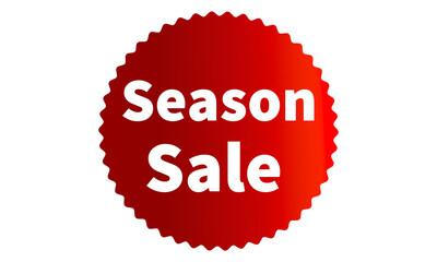 Season Sale Red Authentic sticker design, stamp, labels on vector web shopping stickers isolated on PNG or Transparent Background