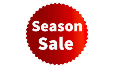 Season Sale Red Authentic sticker design, stamp, labels on vector web shopping stickers isolated on PNG or Transparent Background