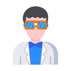 A flat style icon showing ar glasses