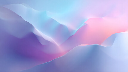 Abstract pastel landscape with flowing waves, soft gradients, and serene ambiance for design use