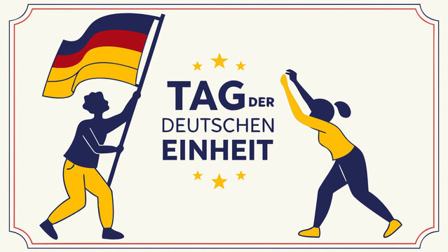Tag der deutschen einheit german unity day celebration vector illustration and design template graphic